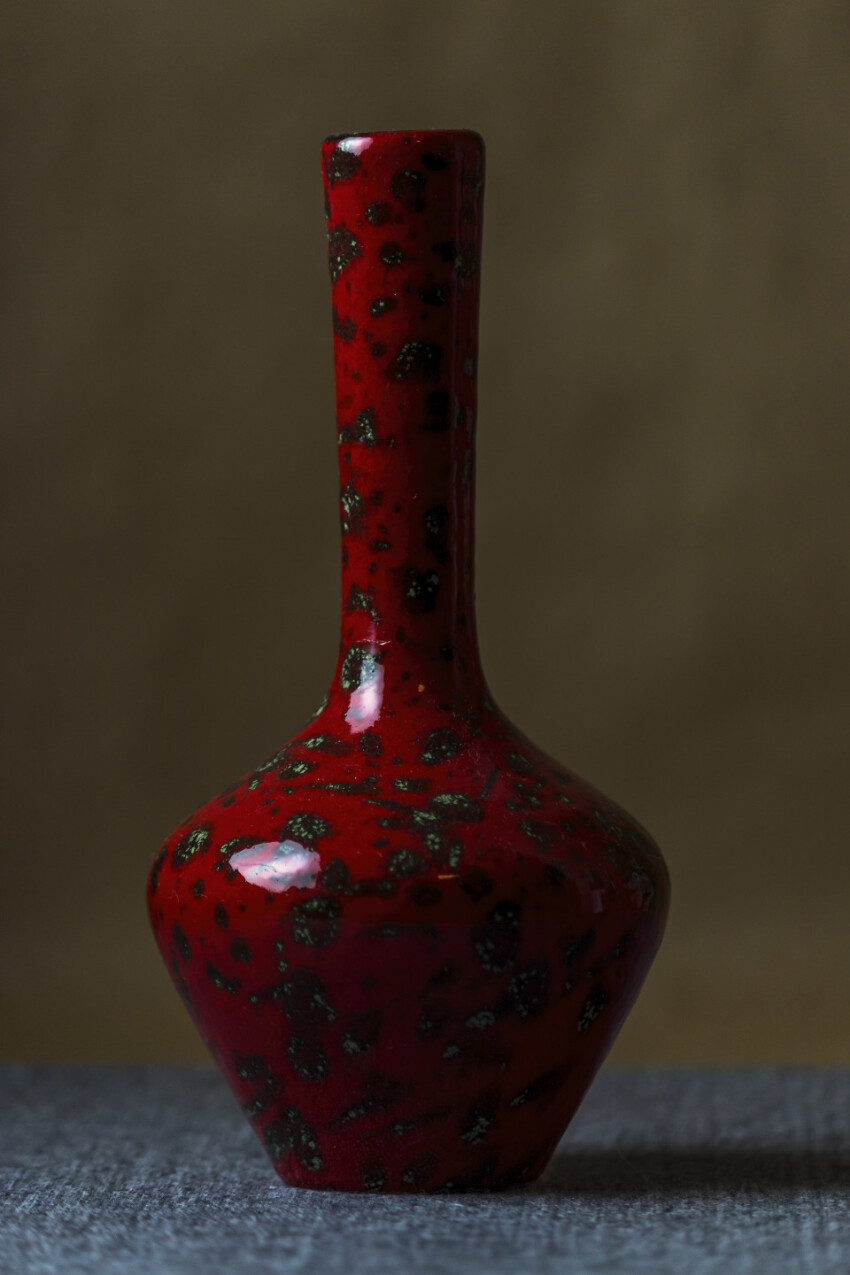 antique red vase