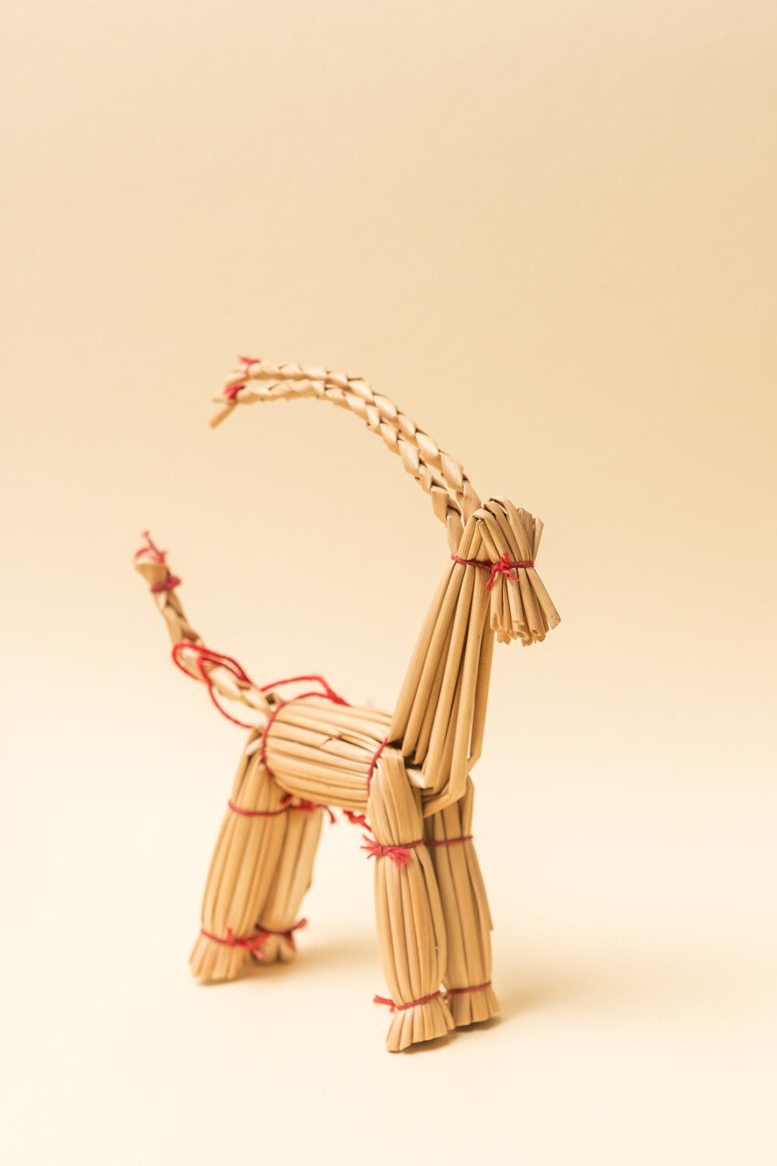 capricorn straw figure to the christmas time