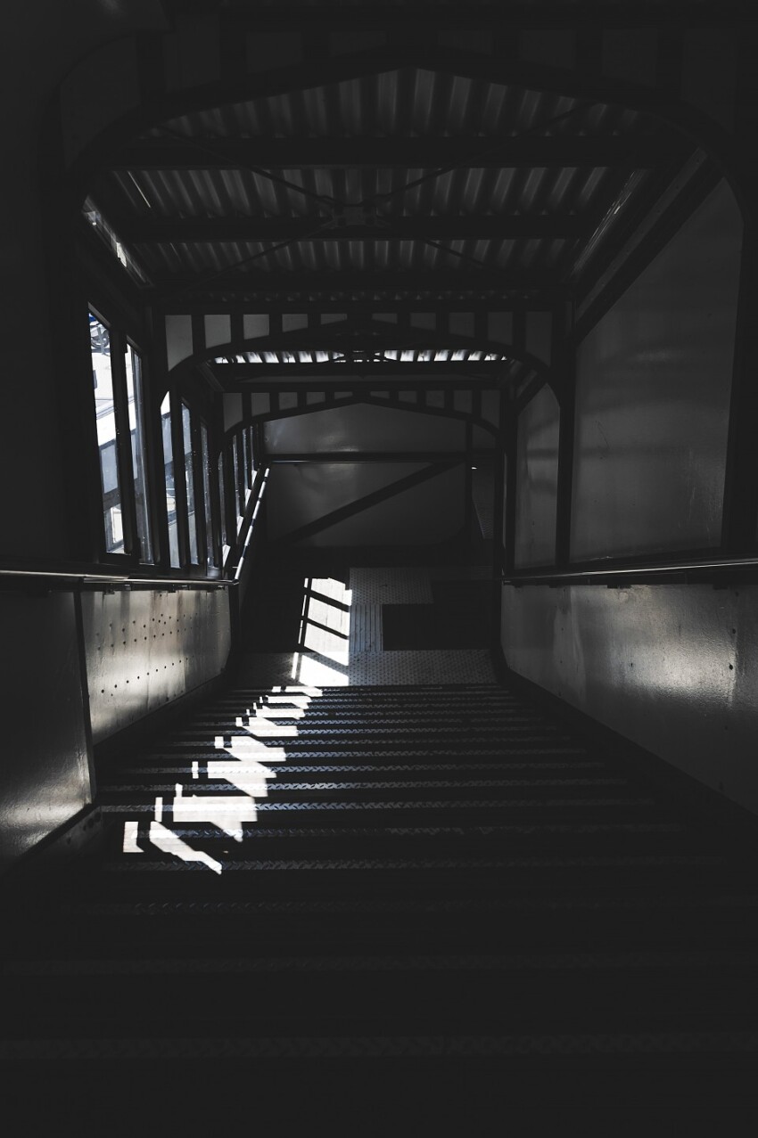 stairs down monorailstation