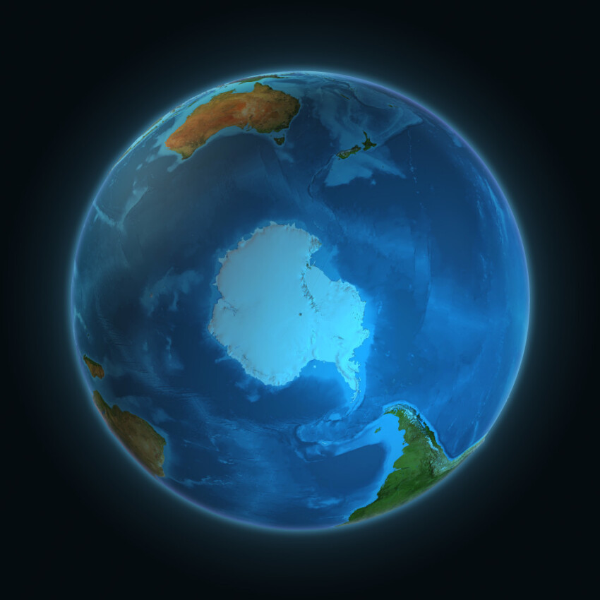 earth view on south pole