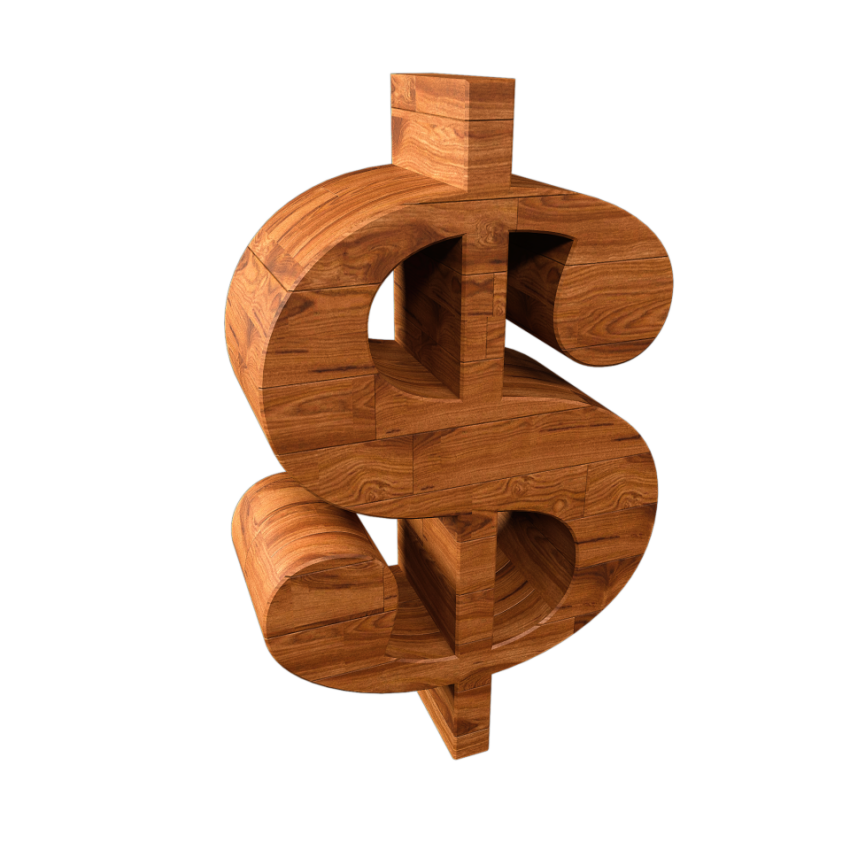 dollar sign wood transparent PNG