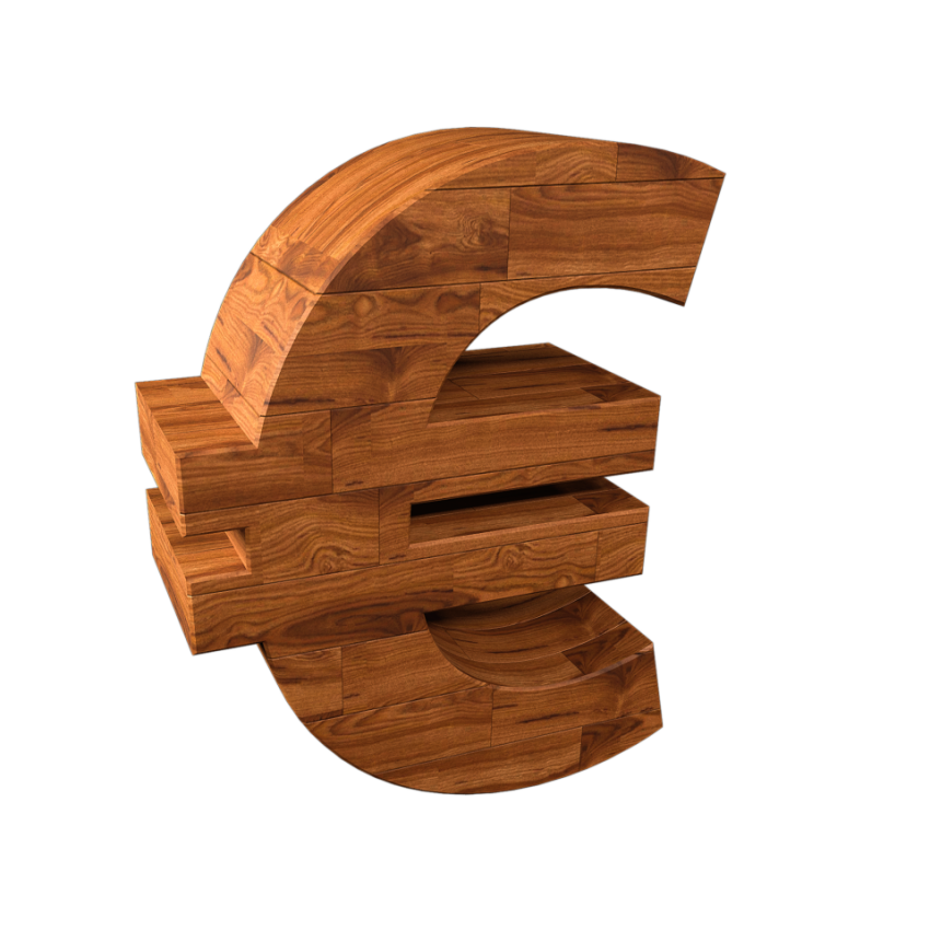 euro sign wood transparent PNG