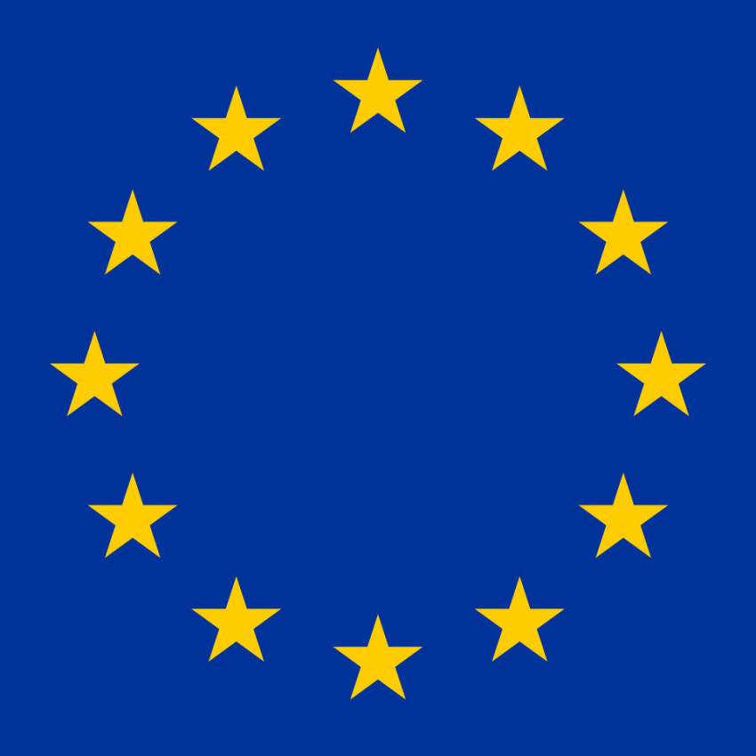 Square flag of european union