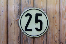 Stock Image: 25 Sign