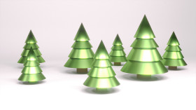 Stock Image: 3d christmas trees