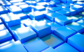 Stock Image: 3D cube texture background blue