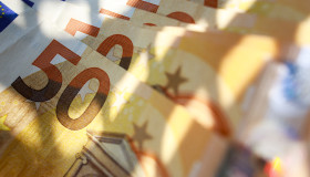 Stock Image: 50 Euro Money Background