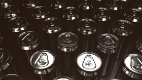 Stock Image: Aluminum beer cans