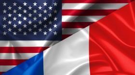 Stock Image: America and France alliance and friendship