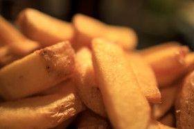 Stock Image: Appetizing grilled potato on a plate