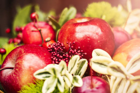Stock Image: apples in autumn