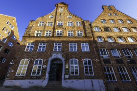 Stock Image: architectural detail in lubeck old town