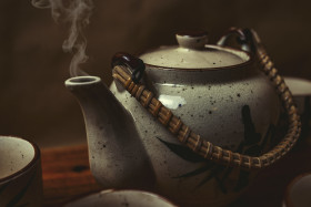 Stock Image: asian tea time