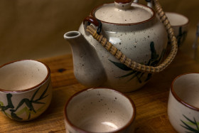 Stock Image: asian tea time - tea pot