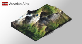 Stock Image: austrian alps - map