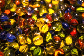 Stock Image: Background of marbles in many colors