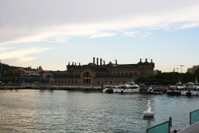 Stock Image: barcelona city water