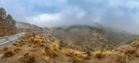 Stock Image: bayarcal andalucia spain mountains road landscape panorama