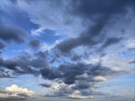 Stock Image: Beautiful blue cloudy sky for photo editing