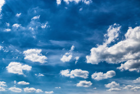 Stock Image: beautiful blue sky with clouds