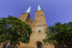 Stock Image: beautiful cathedral of the hanseatic city of lubeck