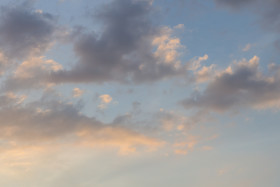 Stock Image: Beautiful clouds in the sky illuminated by light