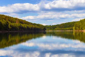 Stock Image: beautiful lake in summer