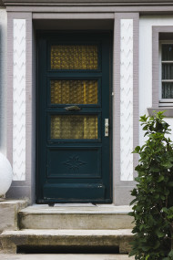 Stock Image: beautiful old door entry