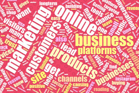 Stock Image: beautiful online marketing tag cloud