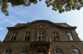 Stock Image: beautiful sandstone villa