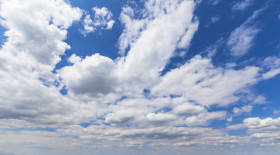 Stock Image: Beautiful white clouds on blue sky