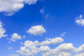Stock Image: Beautiful white clouds on blue sky - sky replacement