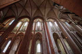 Stock Image: Beauty of the Marienkirche in Lübeck