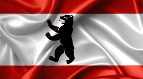 Stock Image: berlin flag, the flag of the german capital city