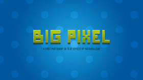 Stock Image: Big Pixel - Free Photoshop 3D Text Effect