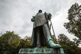 Stock Image: Bismarck Statue in Lübeck