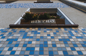 Stock Image: bistro window