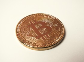 Stock Image: bitcoin light background