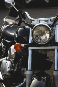 Stock Image: black motorbike