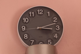 Stock Image: Black wall clock