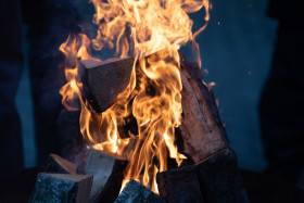 Stock Image: Blazing fire