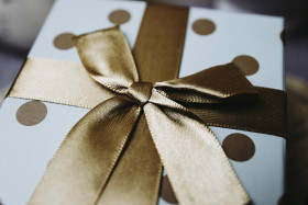 Stock Image: blue gift