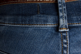 Stock Image: Blue jeans denim background texture
