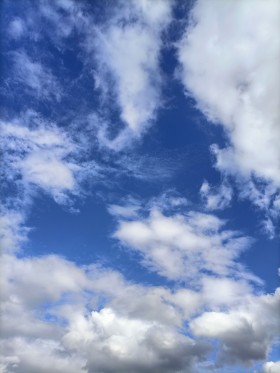Stock Image: Blue sky with beautiful white clouds