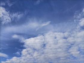 Stock Image: Blue sky with soft Clouds for Sky replacement