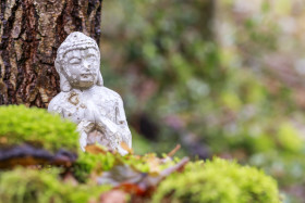 Stock Image: Buddha statue in a forest