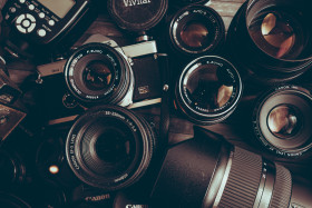 Stock Image: Camera lens collection