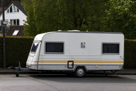 Stock Image: camping trailer