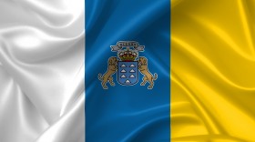 Stock Image: canary islands flag