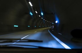 Stock Image: car tunnel highway
